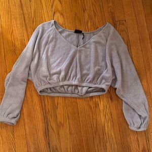 Urban Outfitters Cropped V-Neck Sweatshirt